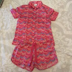 Vineyard Vines Pink and Purple Matching Pajama Set